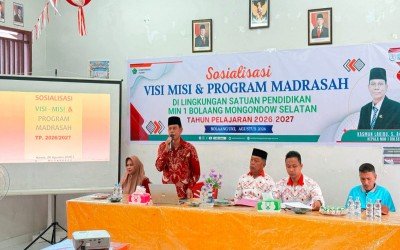 Perkuat Sinergi dengan Orang Tua dan Masyarakat, MIN 1 Bolsel Gelar Sosialisasi Visi Misi dan Program Madrasah